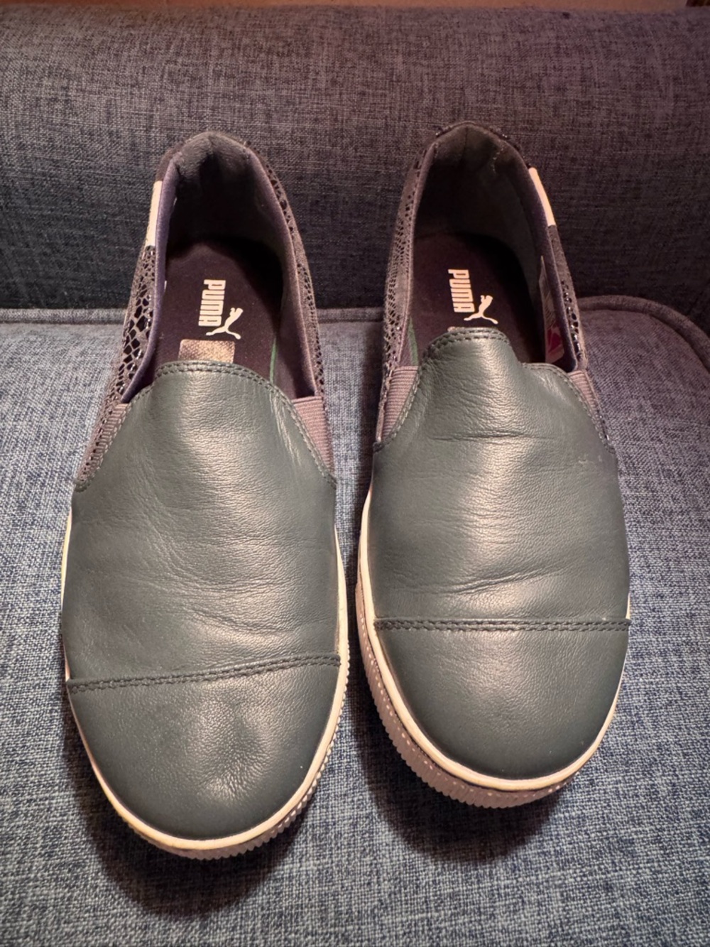 Puma Slip-On gray with White Soles